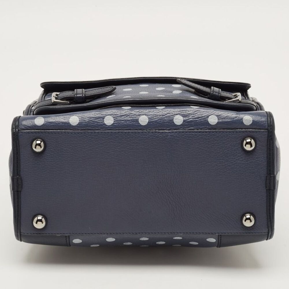 Loewe Polka Dot Cruz Navy Blue/white Leather Satchel - Picture 6 of 7